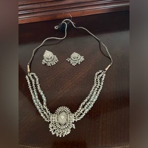 Silver Indian jewelry set